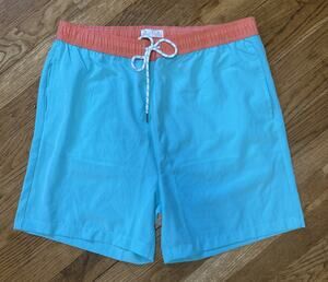Men’s PUBLIC REC Green/Orange Board Shorts Size XL Standard Fit *C5